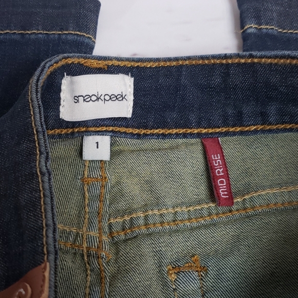 Sneak peek Jeans juniors size 1 nwt midrise - Picture 6 of 6